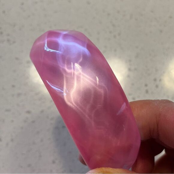 Asymmetrical Textured Thick Resin Bracelet - Picture 5 of 10